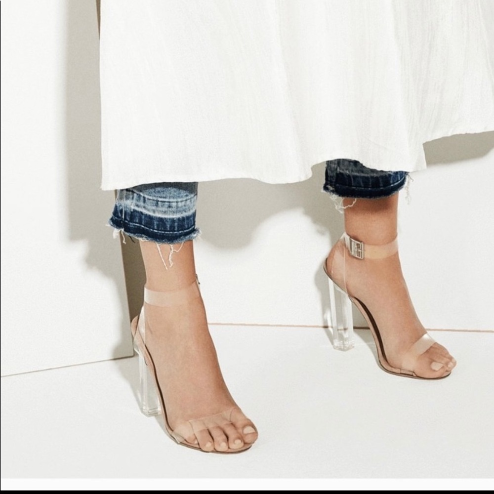 Tony Bianco | 7 | Kiki Clear Vynalite/Blush Heels